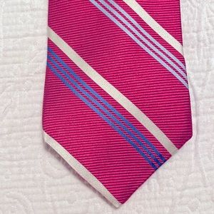 Brooks Brothers Repp Pink Striped Men’s Silk Tie